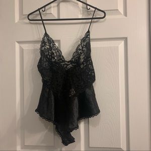 Black Lingerie with Lace Top